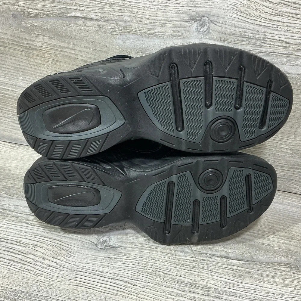 Nike Air Monarch IV Shoes Men's Size 11.5 4E Black Leather Cross Trainer Walking